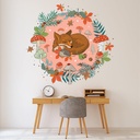 Fox & Hedgehog Wall Sticker by Angela Spurgeon