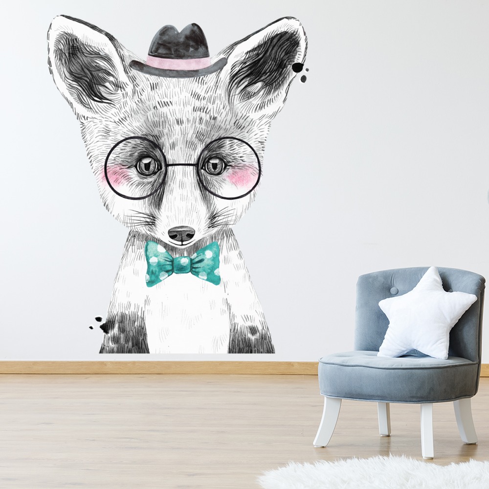 Cute Fox Woodland Baby Nursery Wall Sticker