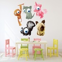 Funny Animals Wall Sticker Set