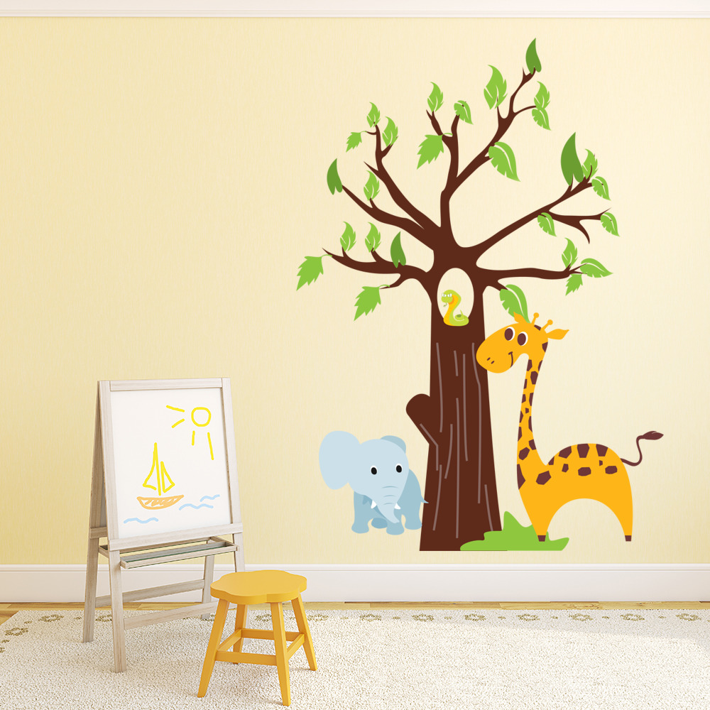Giraffe Tree Wall Sticker