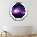 Galaxy Space Porthole 3D Wall Sticker
