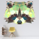 Geometric Raccoon Wall Sticker