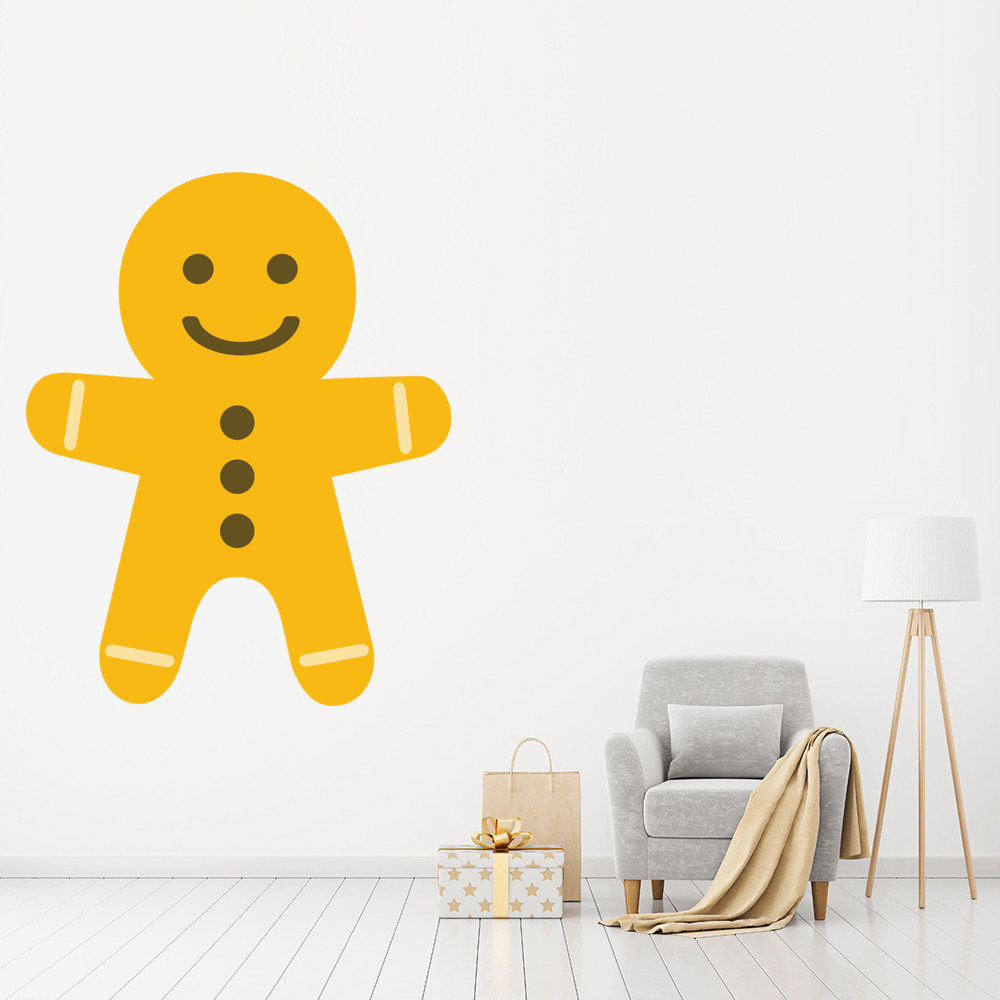Gingerbread Man Christmas Wall Sticker