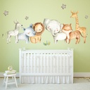 Cute Safari Friends Nursery Wall Sticker