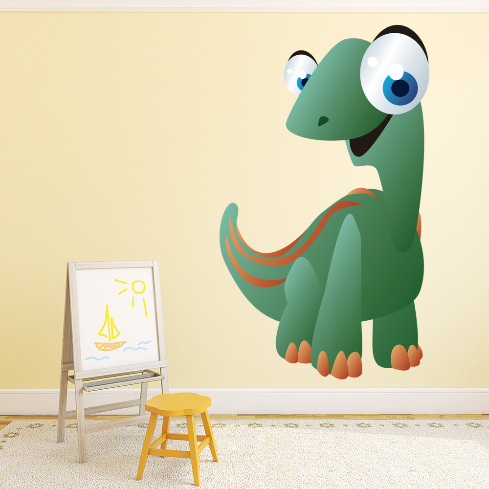 Green Brontosaurus Dinosaur Wall Sticker