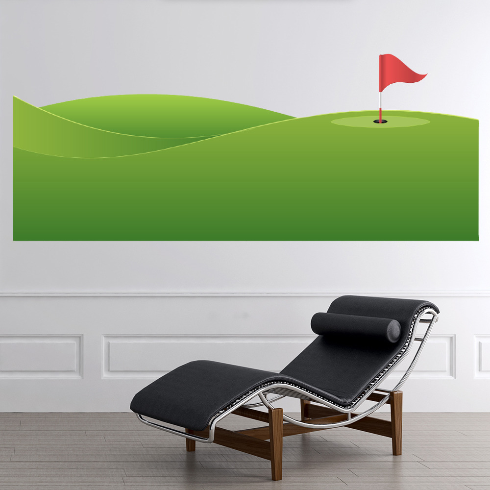 Golf Green Flag Hole Wall Sticker