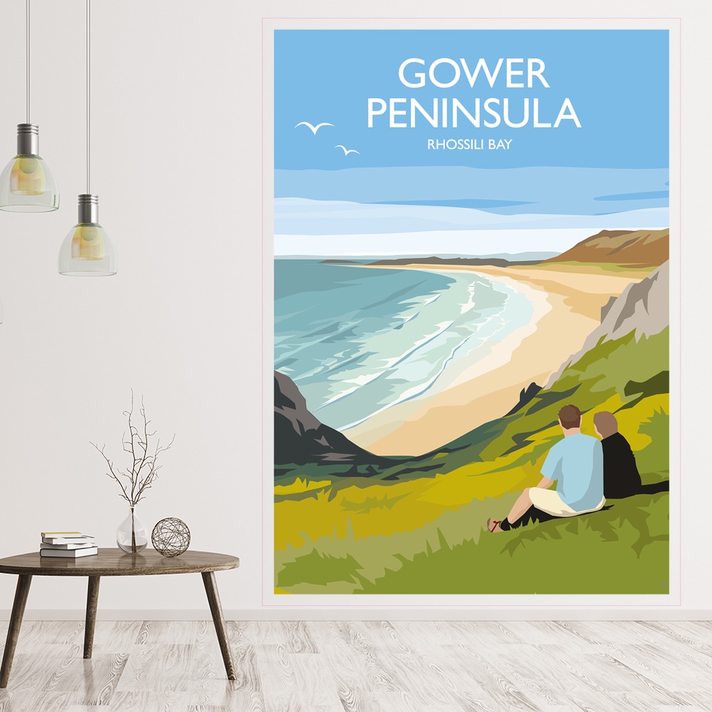 Gower Wall Sticker by Julia Seaton