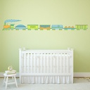 Green Blue Train Childrens Wall Sticker