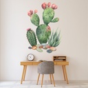 Green Cactus Plants Wall Sticker