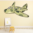 Green Army Airplane Wall Sticker