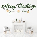 Green Merry Christmas Wall Sticker