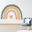 Grey & Gold Rainbow Nursery Wall Sticker