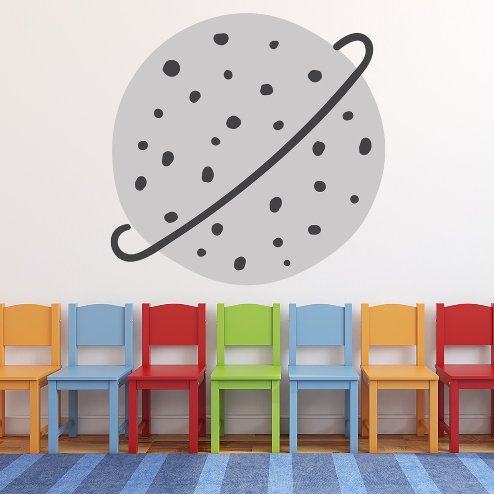 Grey Planet Nursery Wall Sticker