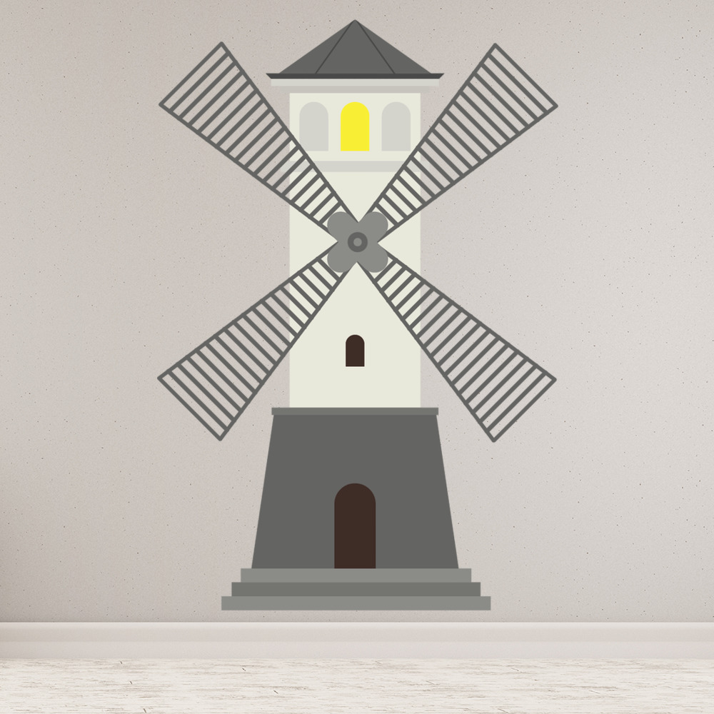 Grey Lighthouse Seaside Wall Sticker