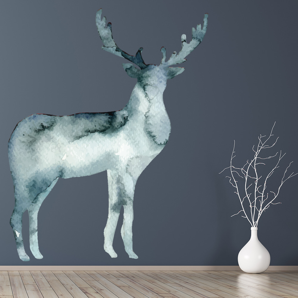 Grey Stag Woodland Animals Wall Sticker