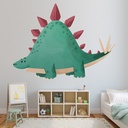 Green Stegosaurus Dinosaur Wall Sticker - Mod9