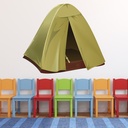 Green tent Camping Wall Sticker