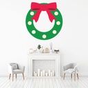 Green Xmas Wreath Christmas Wall Sticker