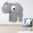 Grey Elephant Wall Sticker
