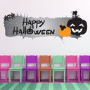 Happy Halloween Grey Pumpkin Banner Wall Sticker