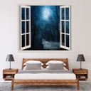 Haunted Forest 3D Window Wall Sticker