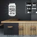 Happiness Is Beer Quote Wall Sticker