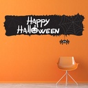 Happy Halloween Black Pumpkin Banner Wall Sticker