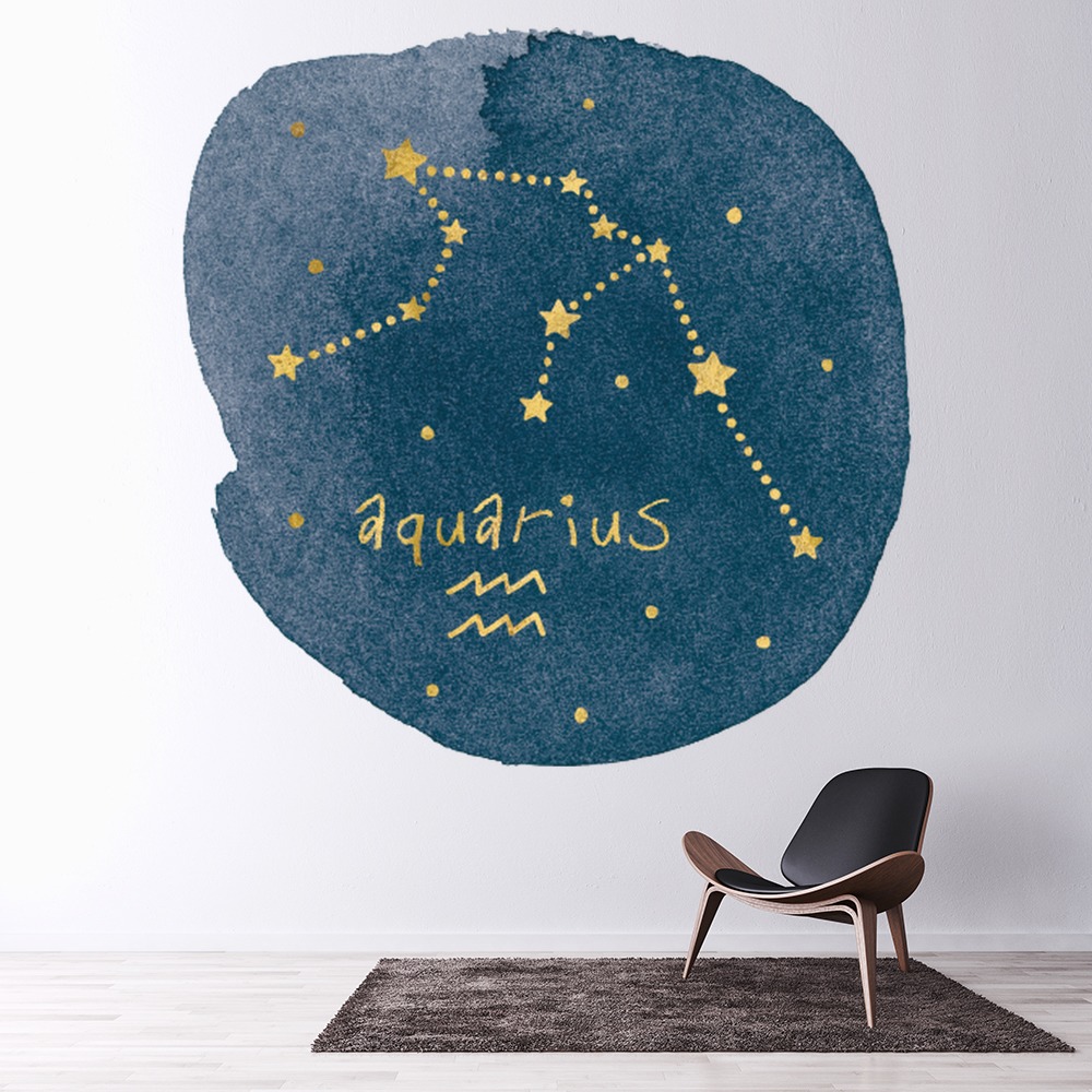 Horoscope Aquarius Wall Sticker by Moira Hershey