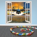 Hercules C130 Aircraft 3D Window Wall Sticker