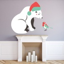 Polar Bear Christmas Wall Sticker