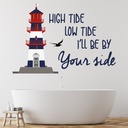 High Tide Low Tide Lighthouse Quote Wall Sticker
