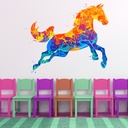 Horse Art Paint Effect Wall Sticker