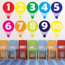 Hot Air Balloon Number Wall Sticker