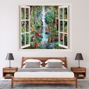 Jungle Scene 3D Window Wall Sticker
