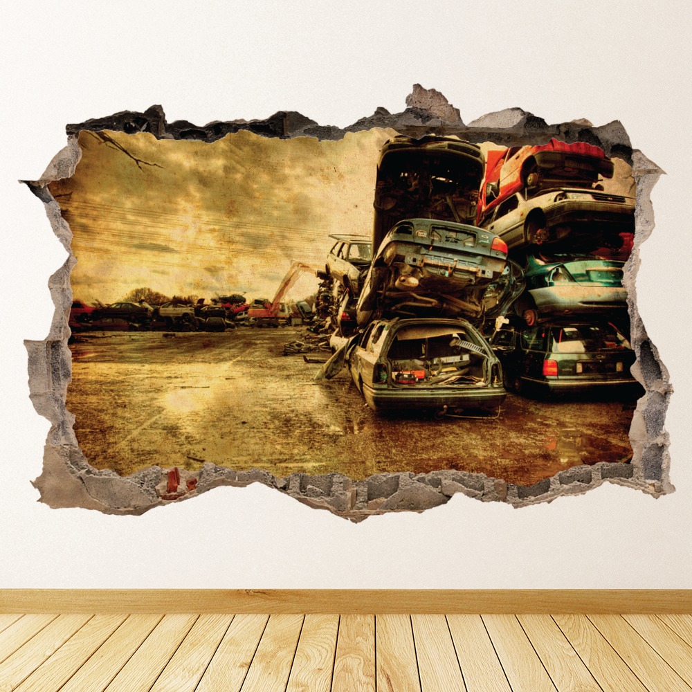 Junk Yard 3D Hole In The Wall Sticker