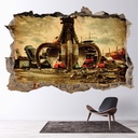 Junkyard Claw 3D Hole In The Wall Sticker