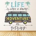 Life Is A Daring Adventure Travel Quote Wall Sticker