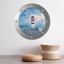 Lighthouse Porthole Wall Sticker