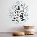 Salt In The Air Inspirational Quote Wall Sticker