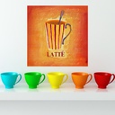 Latte Wall Sticker by Michael Clark