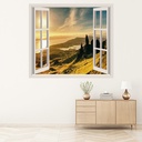 Lake Sunset Scotland 3D Window Wall Sticker