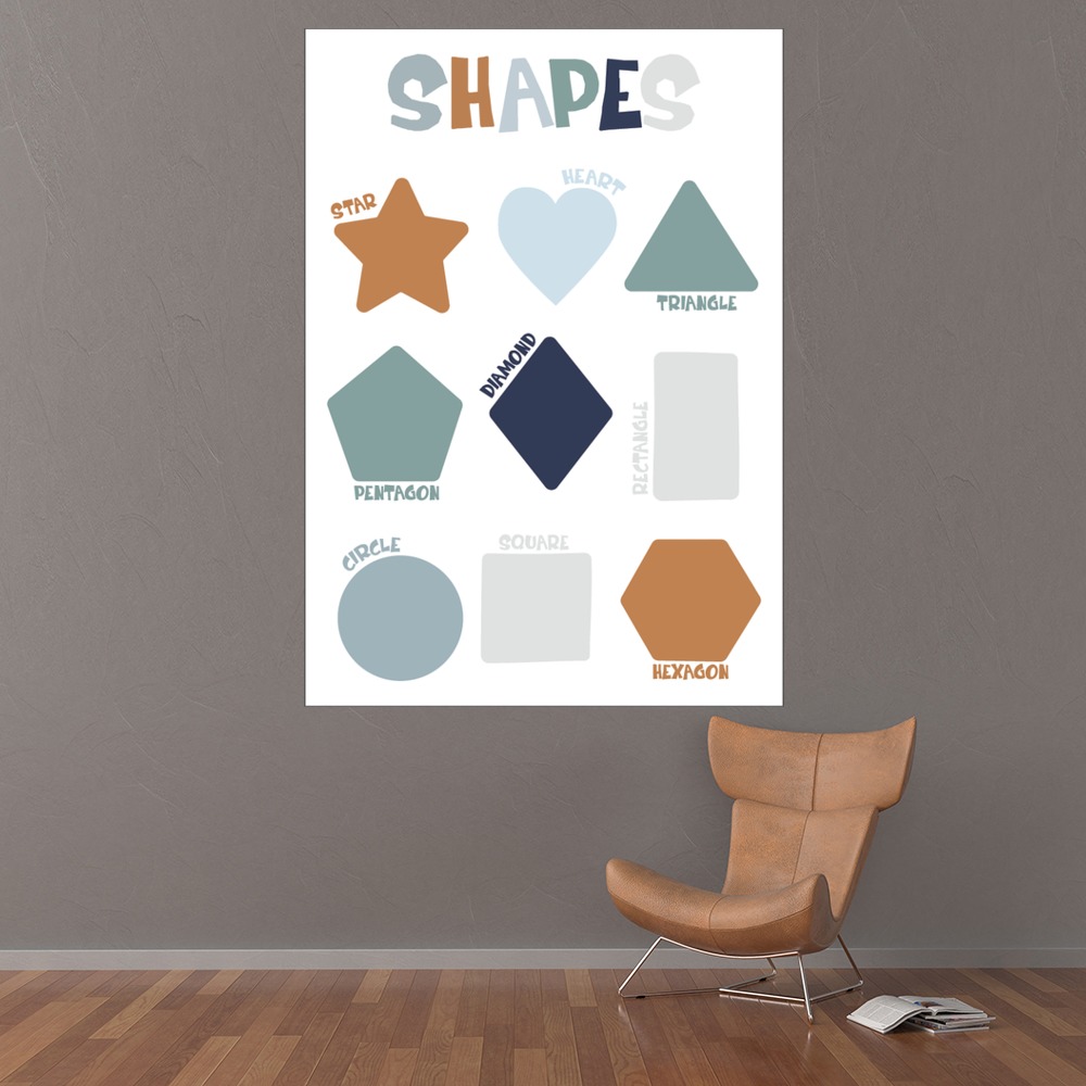 Learning Shapes Maths Classroom School Wall Sticker