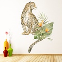 Leopard & Tropical Flower Wall Sticker