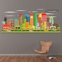 London City Colourful Skyline Wall Sticker
