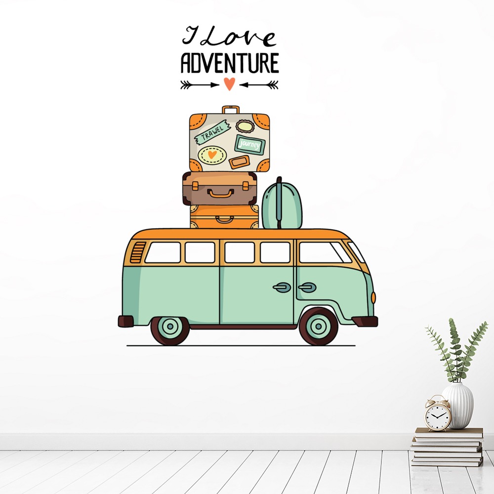 Love Adventure Campervan Wall Sticker
