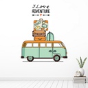 Love Adventure Campervan Wall Sticker