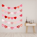 Love Heart Bunting Valentines Wall Sticker