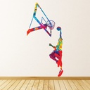 Paint Splash Basketball Wall Sticker - Mod6