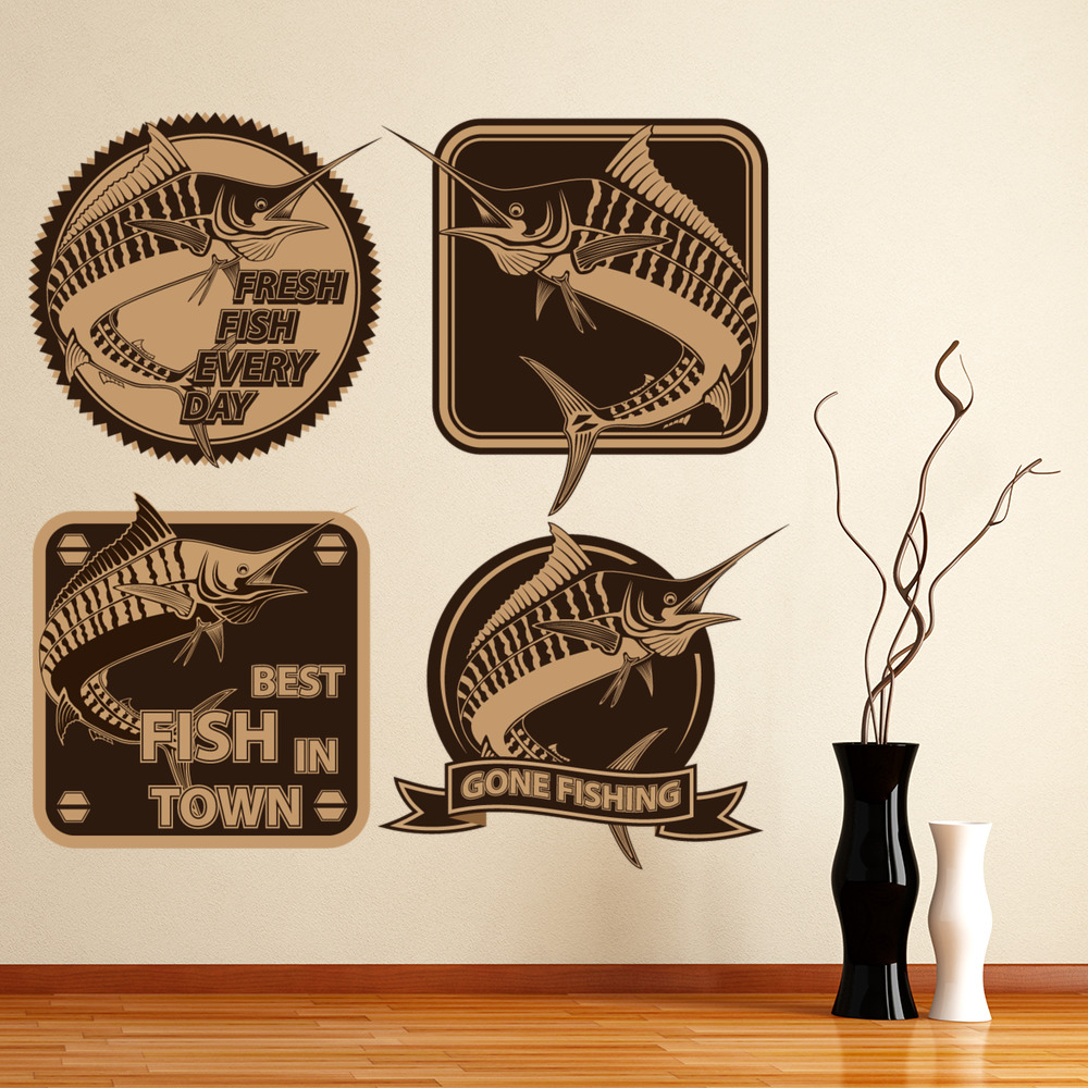 Marlin Fish Signs Best Fish In Town Wall Sticker