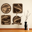Marlin Fish Signs Best Fish In Town Wall Sticker